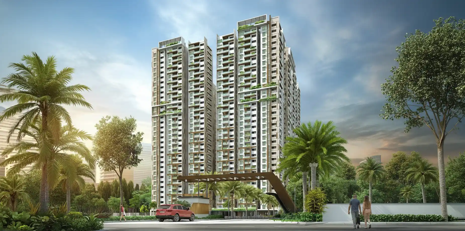 Luxury 2 BHK apartments in KR Puram Bangalore at Arsis Green Hills with modern design and green surroundings